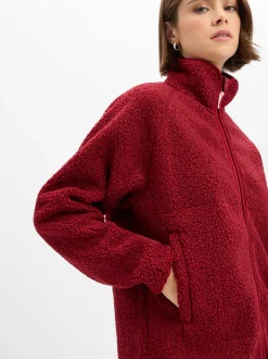 Derbe Damen Fleecejacke in bordeaux