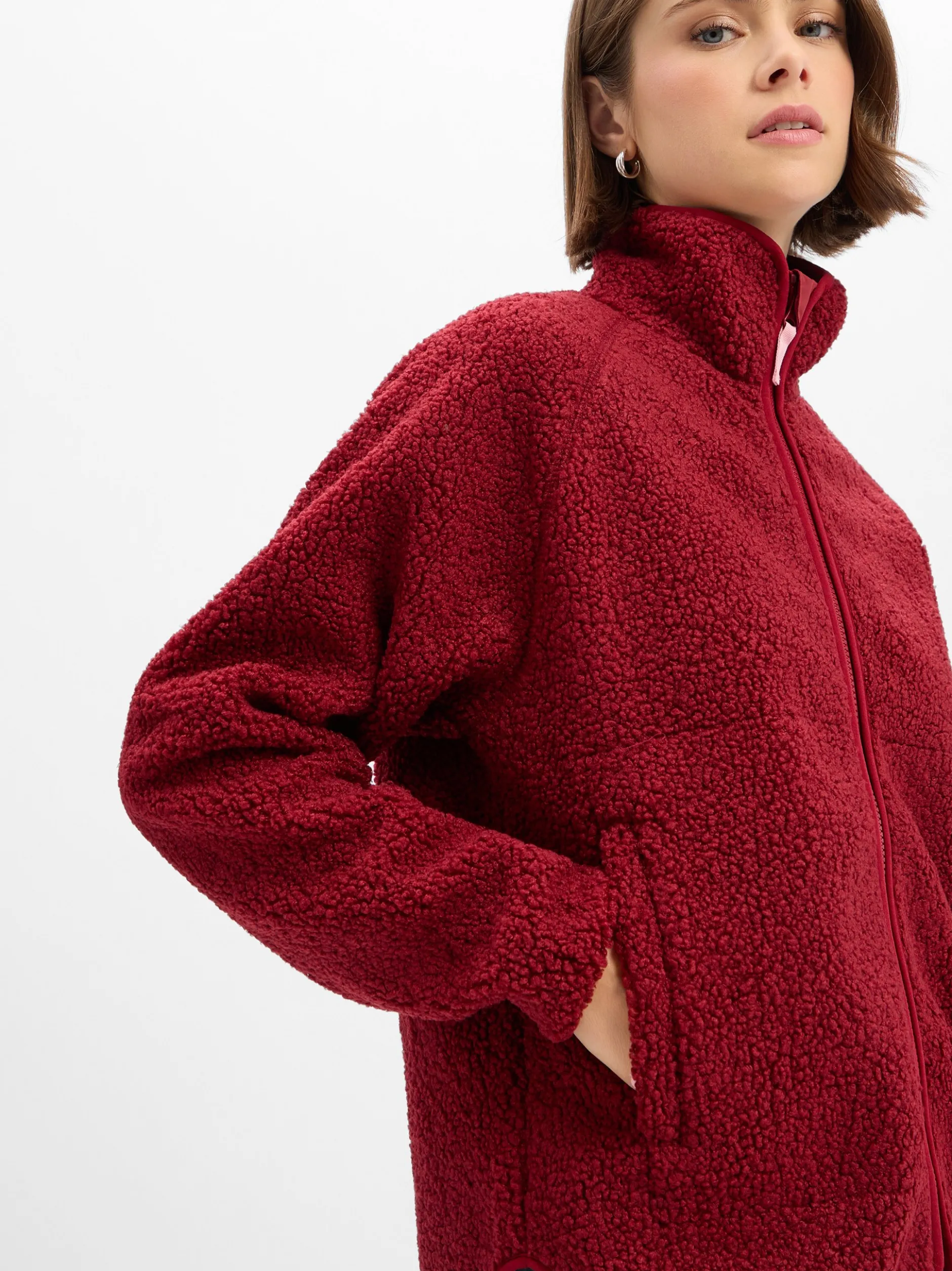 Derbe Damen Fleecejacke in bordeaux