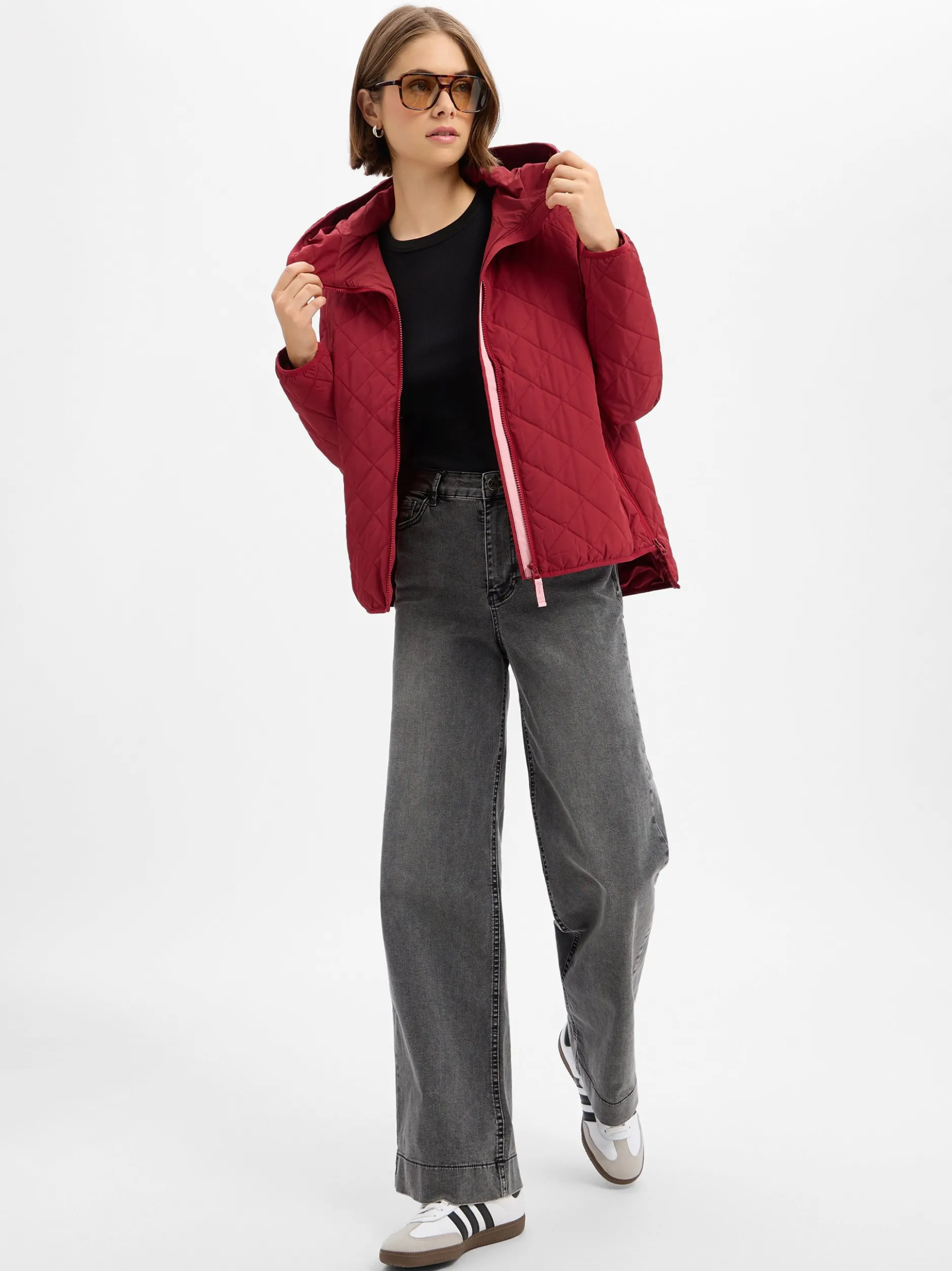 Derbe Damen Fleecejacke in bordeaux