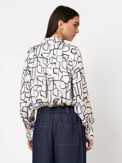 DESOTO Damen Bluse - Lena in ecru - Ärmel: langarm