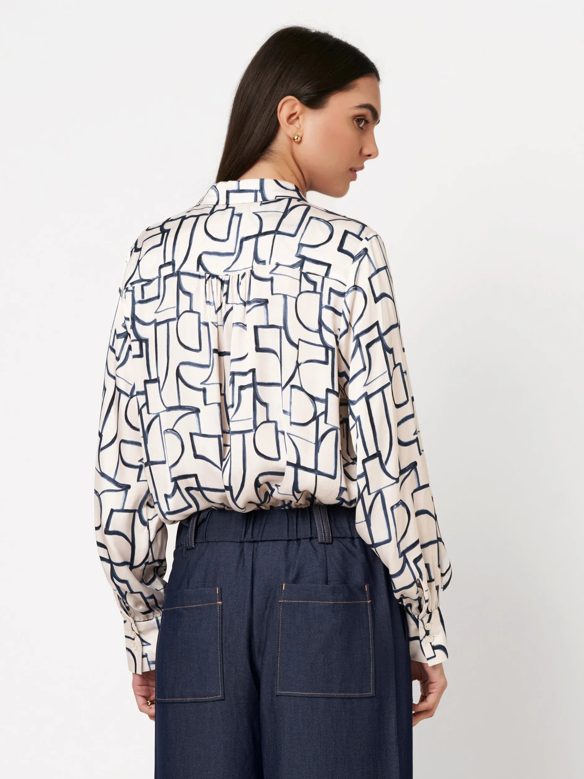 DESOTO Damen Bluse - Lena in ecru - Ärmel: langarm