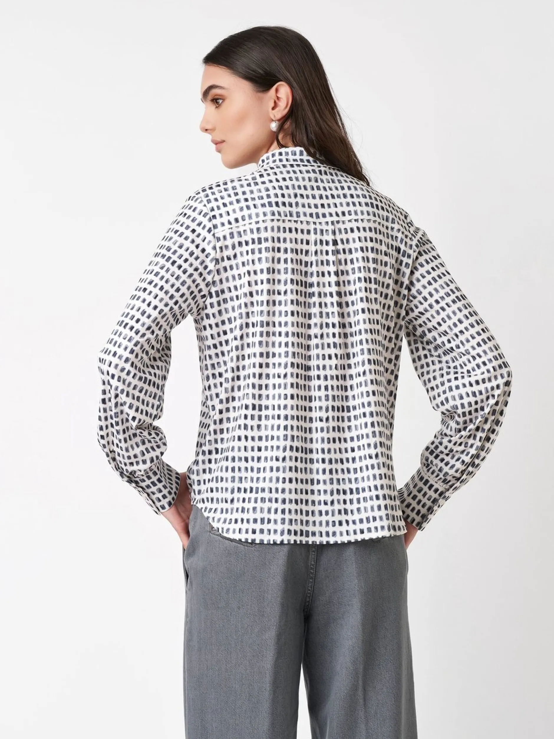 DESOTO Damen Bluse - Lizzy in blau - Ärmel: langarm