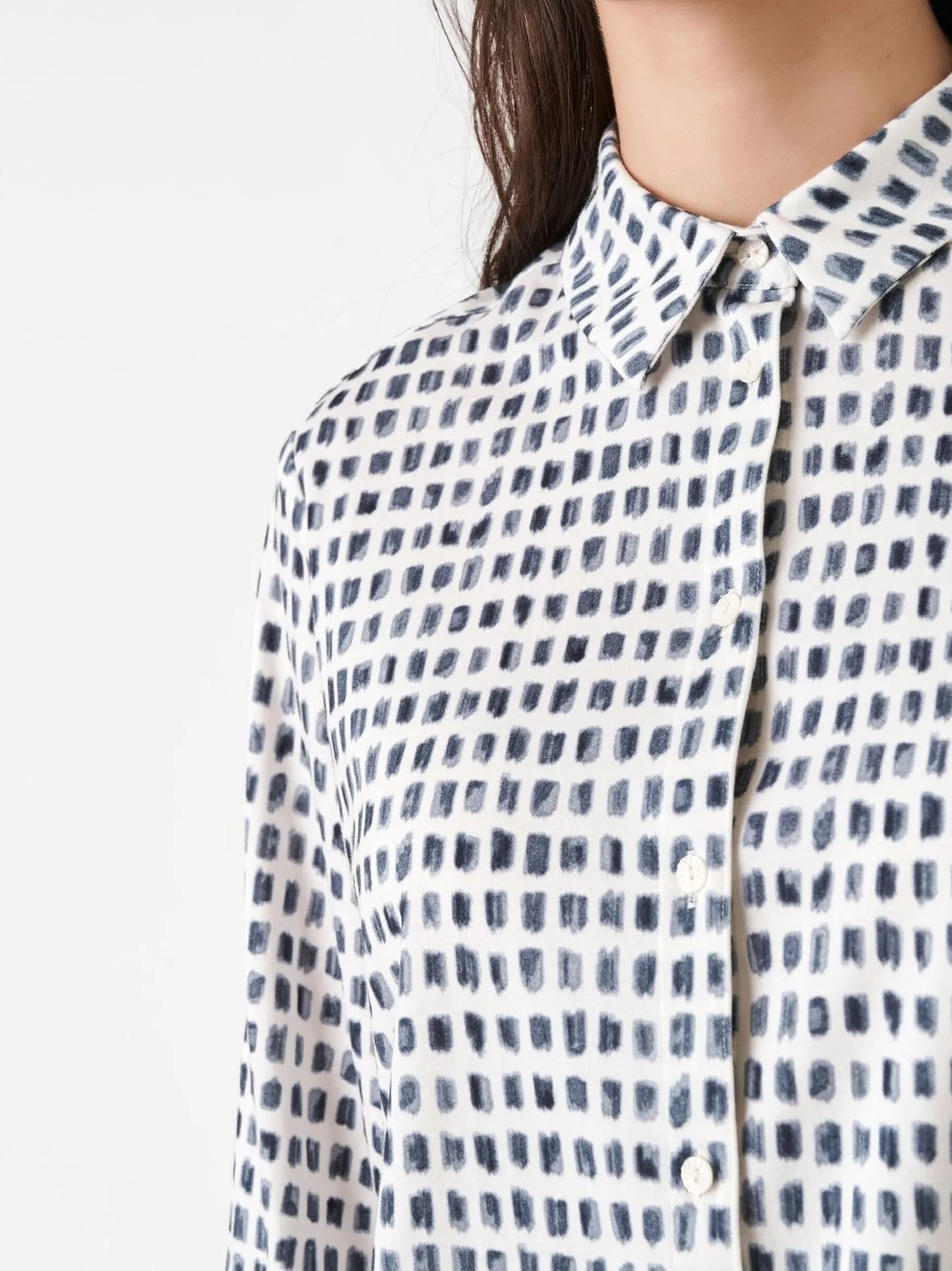 DESOTO Damen Bluse - Lizzy in blau - Ärmel: langarm