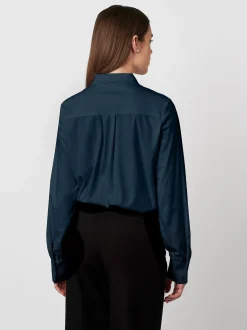DESOTO Damen Bluse - Lizzy in blau - Ärmel: langarm