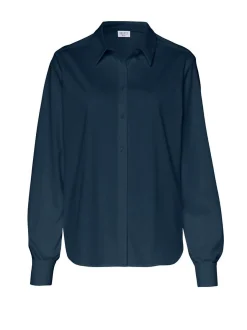 DESOTO Damen Bluse - Lizzy in blau - Ärmel: langarm