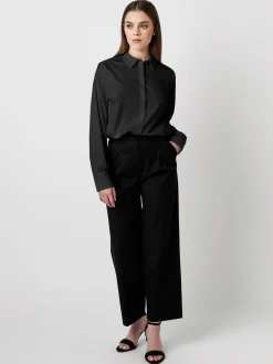 DESOTO Damen Bluse - Lizzy in schwarz - Ärmel: langarm