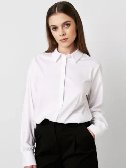 DESOTO Damen Bluse - Lizzy in weiß - Ärmel: langarm