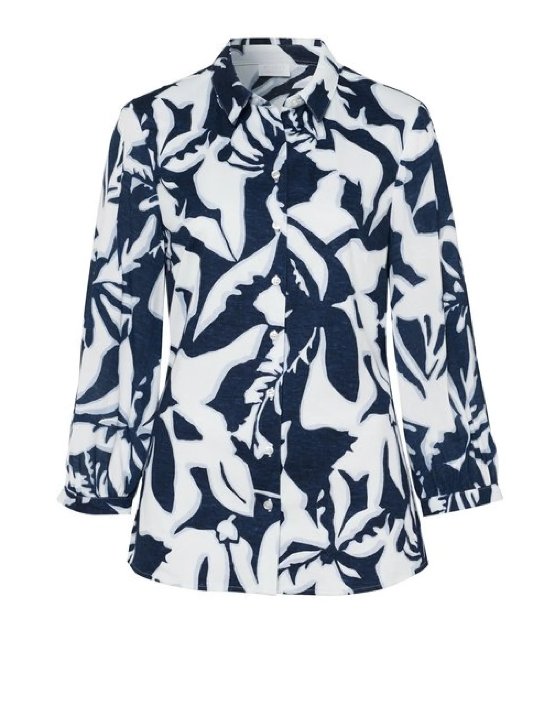 DESOTO Damen Bluse - Pia in blau - Ärmel: langarm