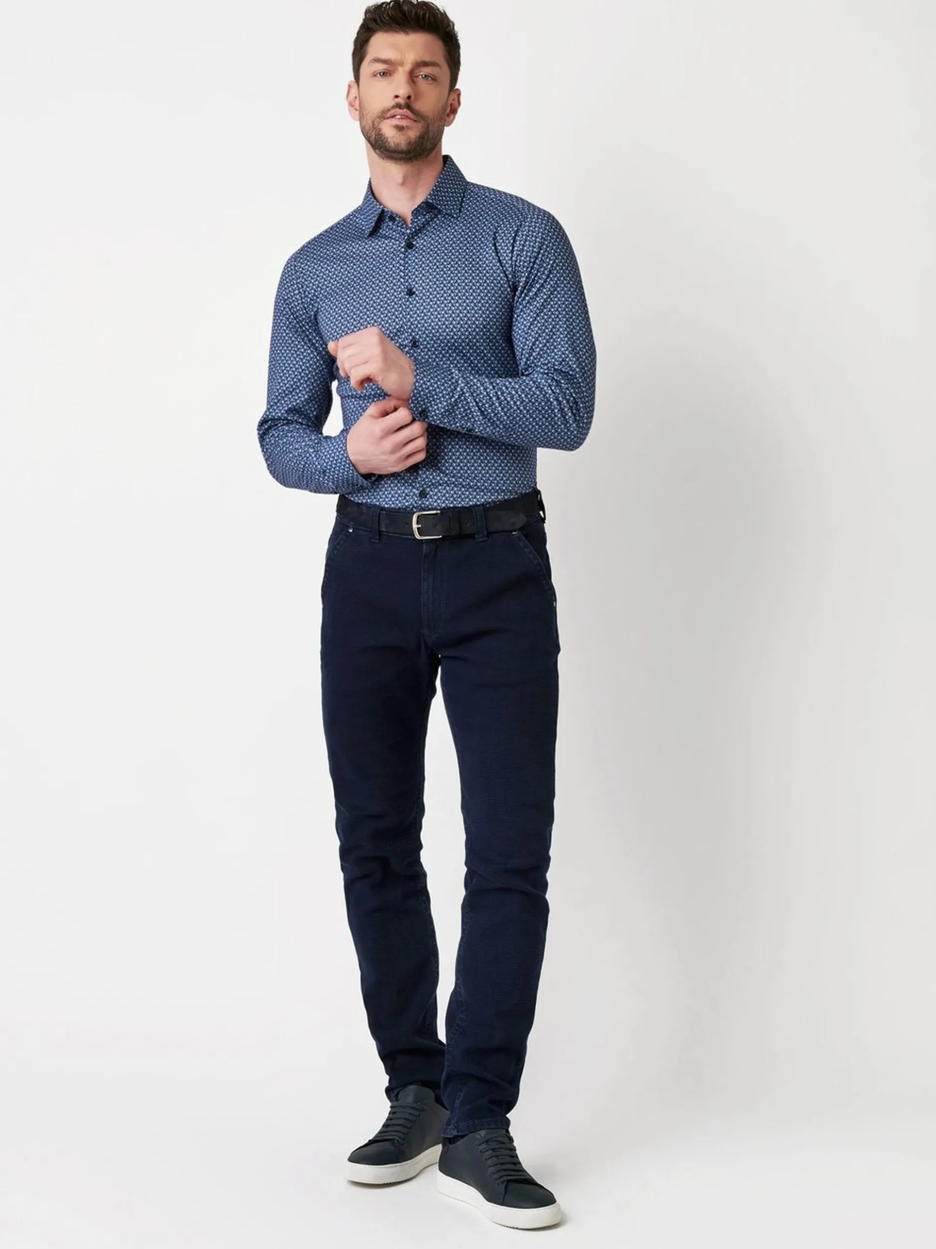 DESOTO Herren Hemd Casual Kent 1/1 in blau