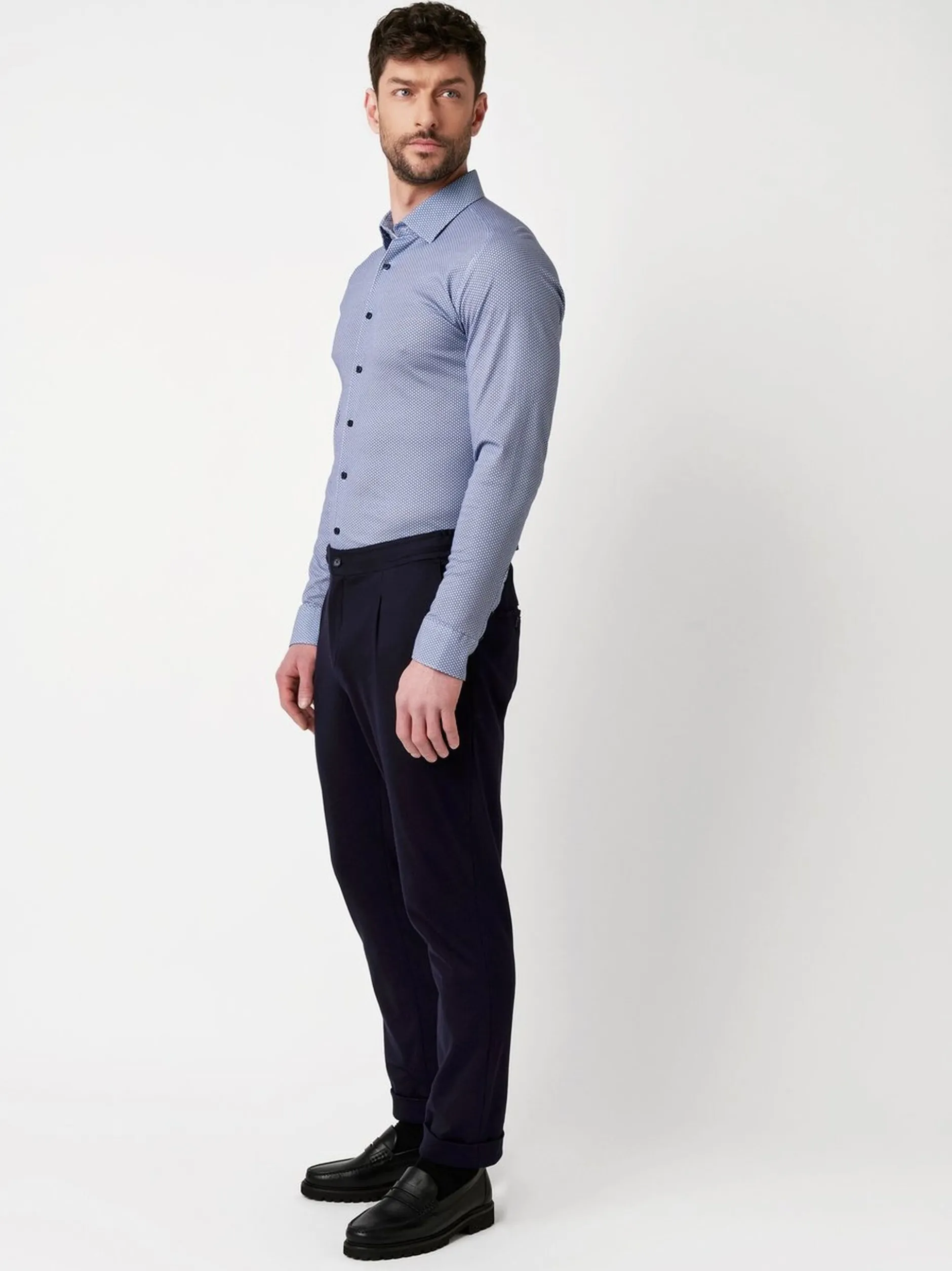 DESOTO Herren Hemd Casual Kent 1/1 in blau