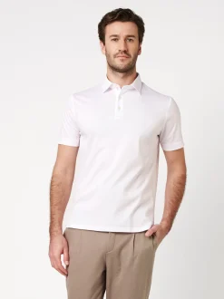 DESOTO Herren Poloshirt in weiß - Ärmel: kurzarm