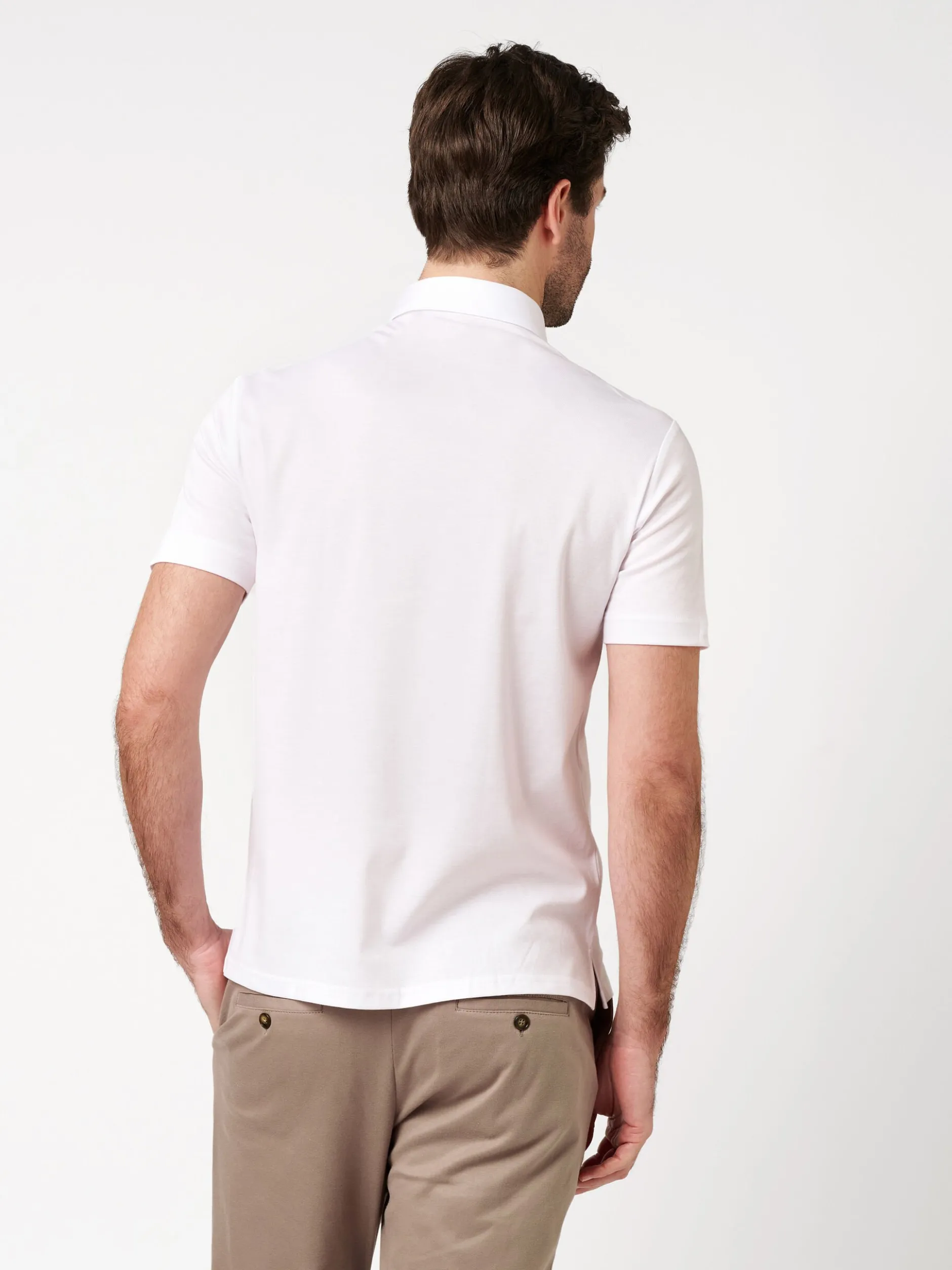 DESOTO Herren Poloshirt in weiß - Ärmel: kurzarm