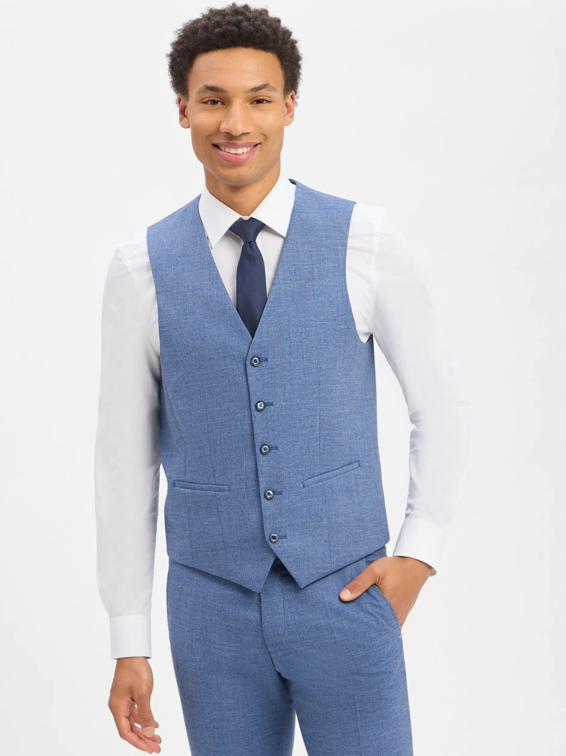 Digel Herren Baukasten-Weste - Edgar in indigo