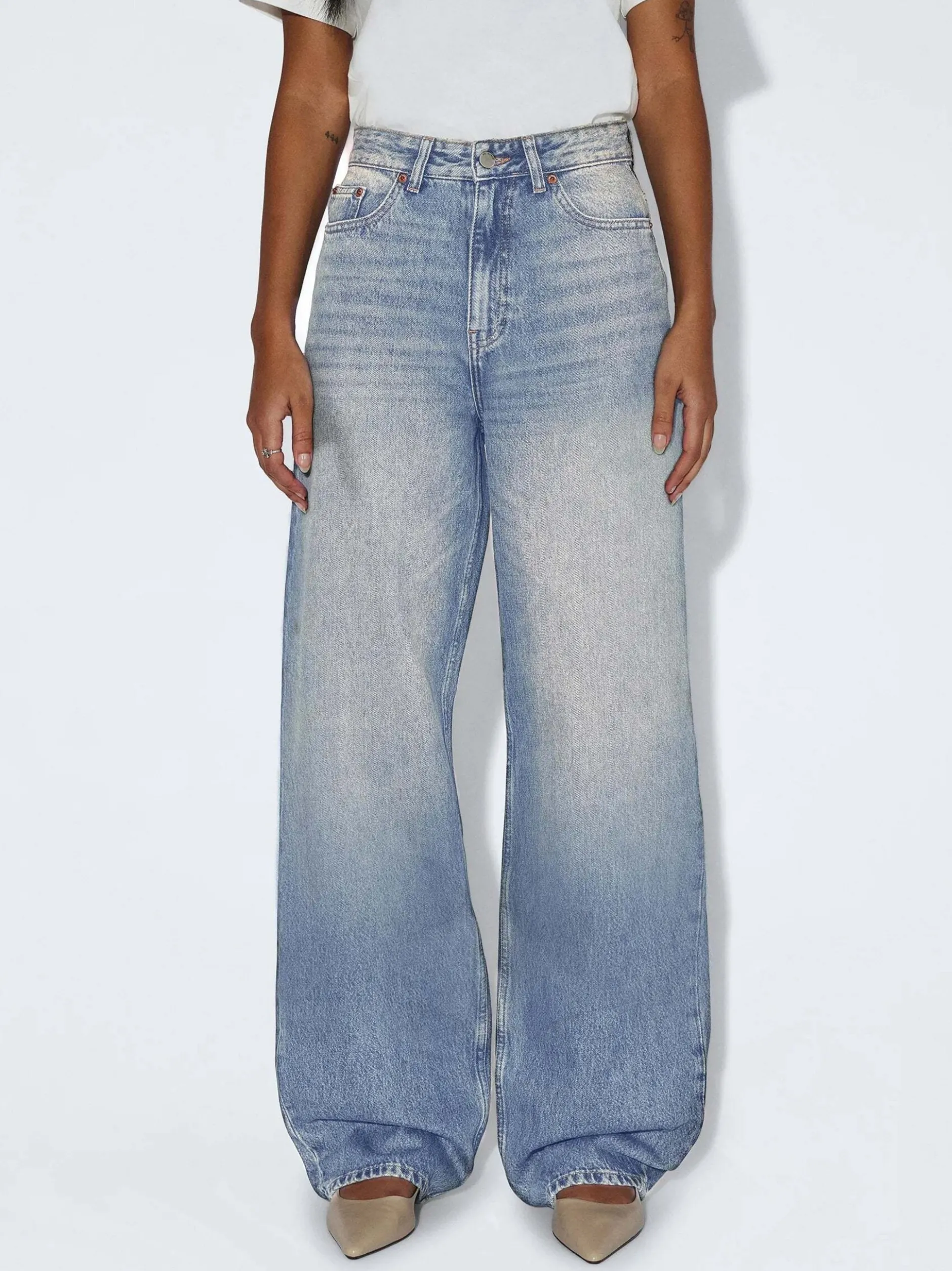 Dr. Denim Damen Jeans – Donna High Relaxed Jeans in light stone