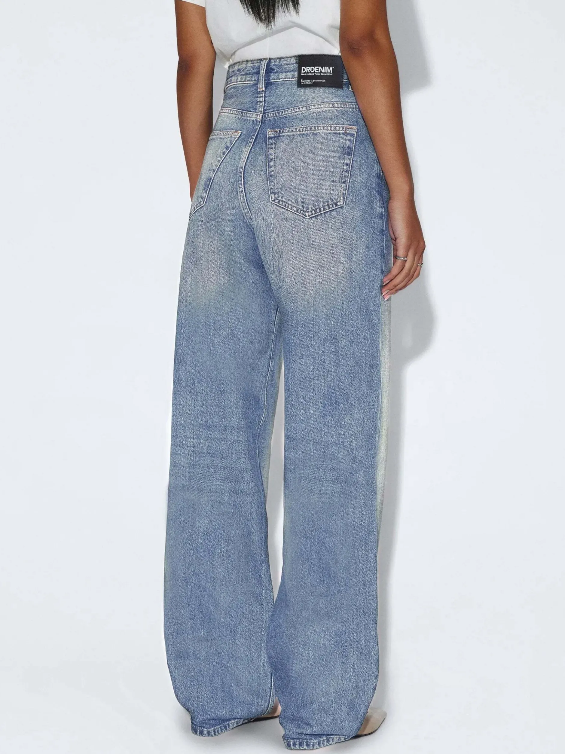 Dr. Denim Damen Jeans – Donna High Relaxed Jeans in light stone