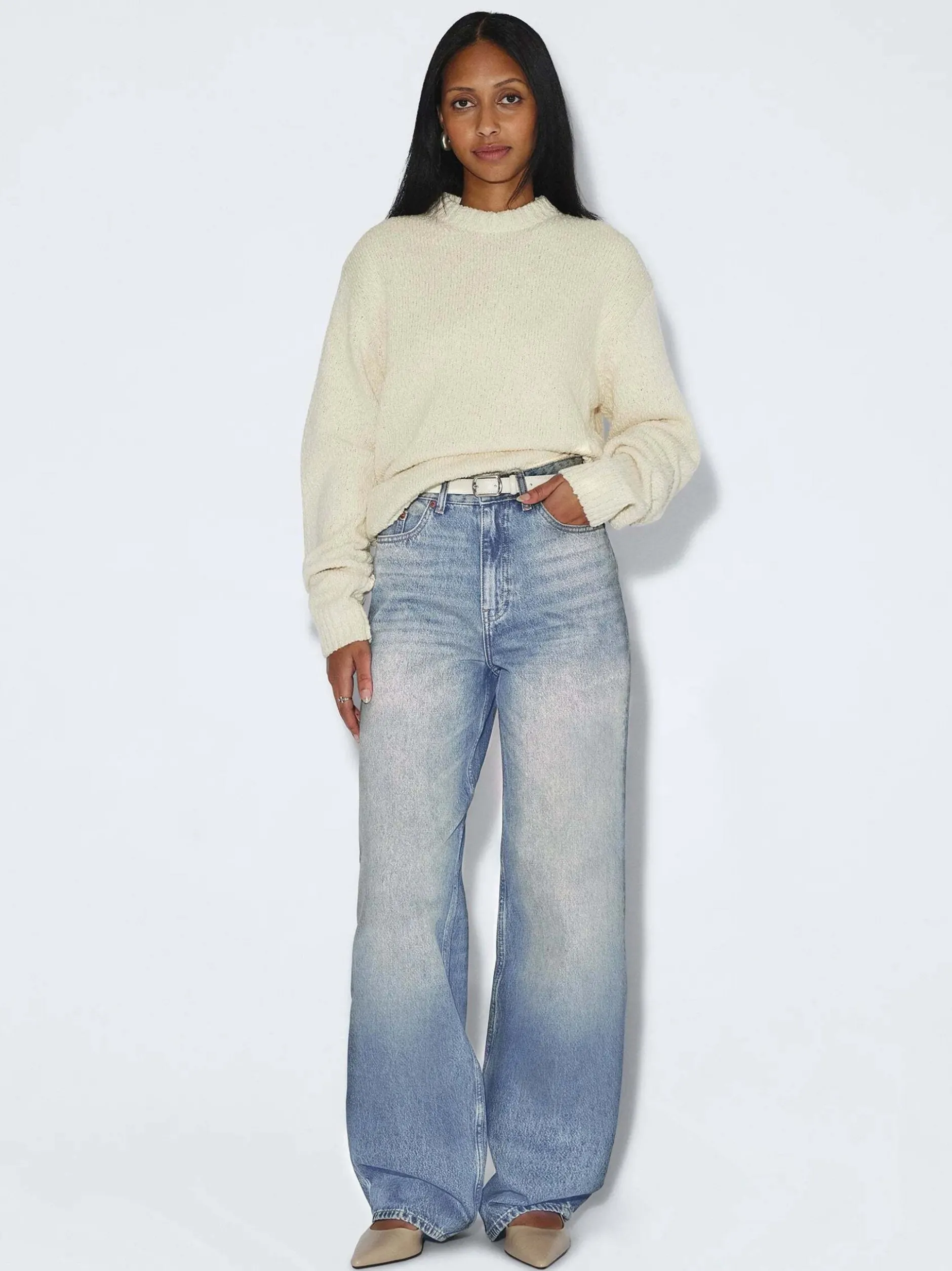 Dr. Denim Damen Jeans – Donna High Relaxed Jeans in light stone