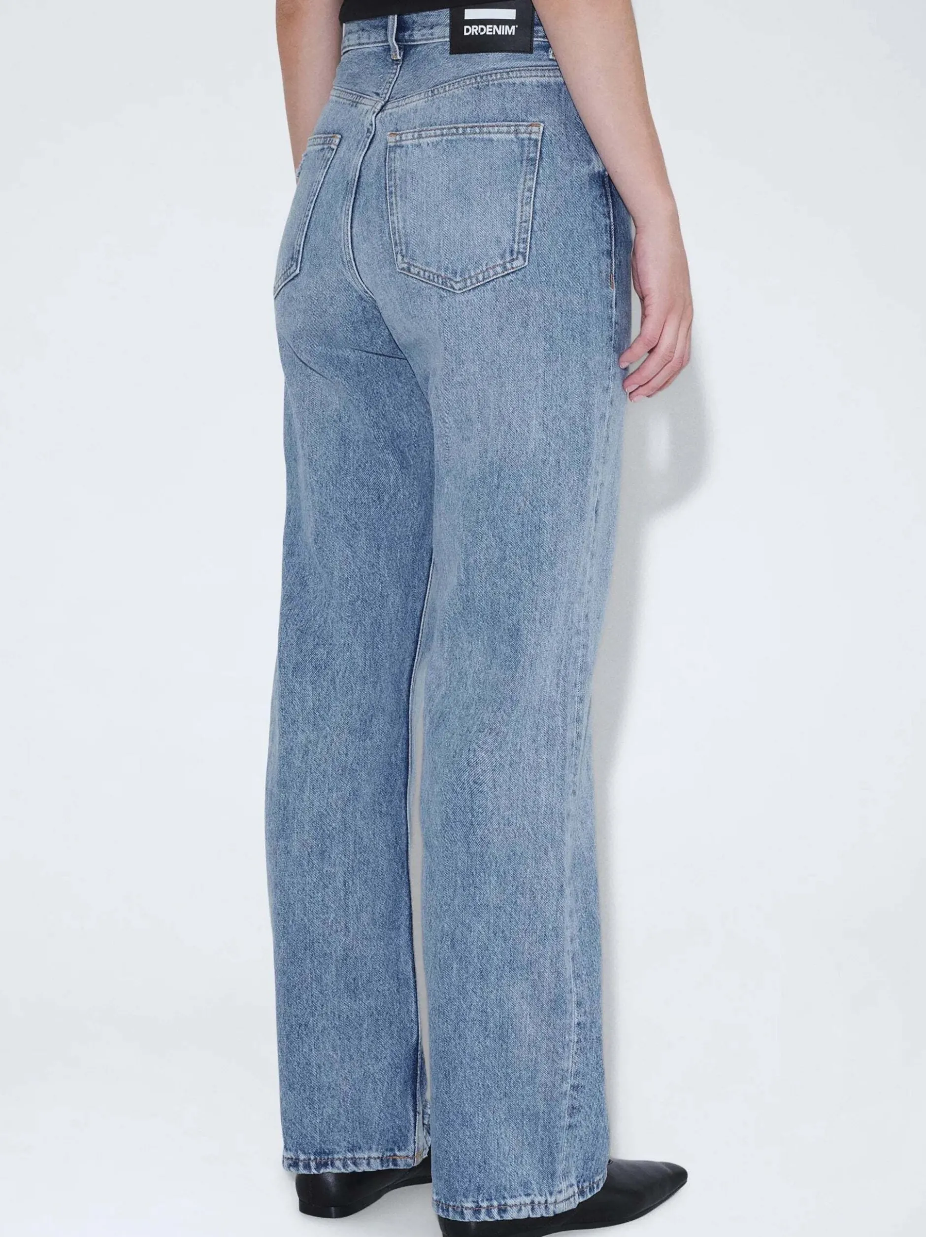 Dr. Denim Damen Jeans – Echo High Straight in light stone
