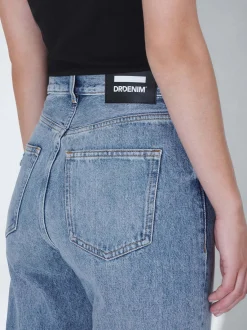 Dr. Denim Damen Jeans – Echo High Straight in light stone