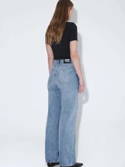 Dr. Denim Damen Jeans – Echo High Straight in light stone