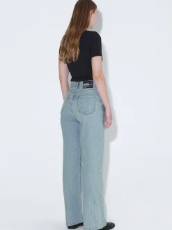 Dr. Denim Damen Jeans – Echo High Straight in light stone