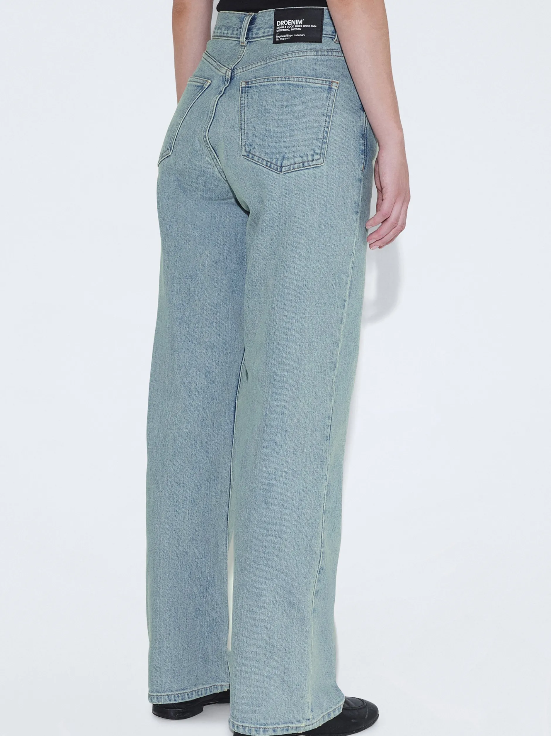 Dr. Denim Damen Jeans – Echo High Straight in light stone