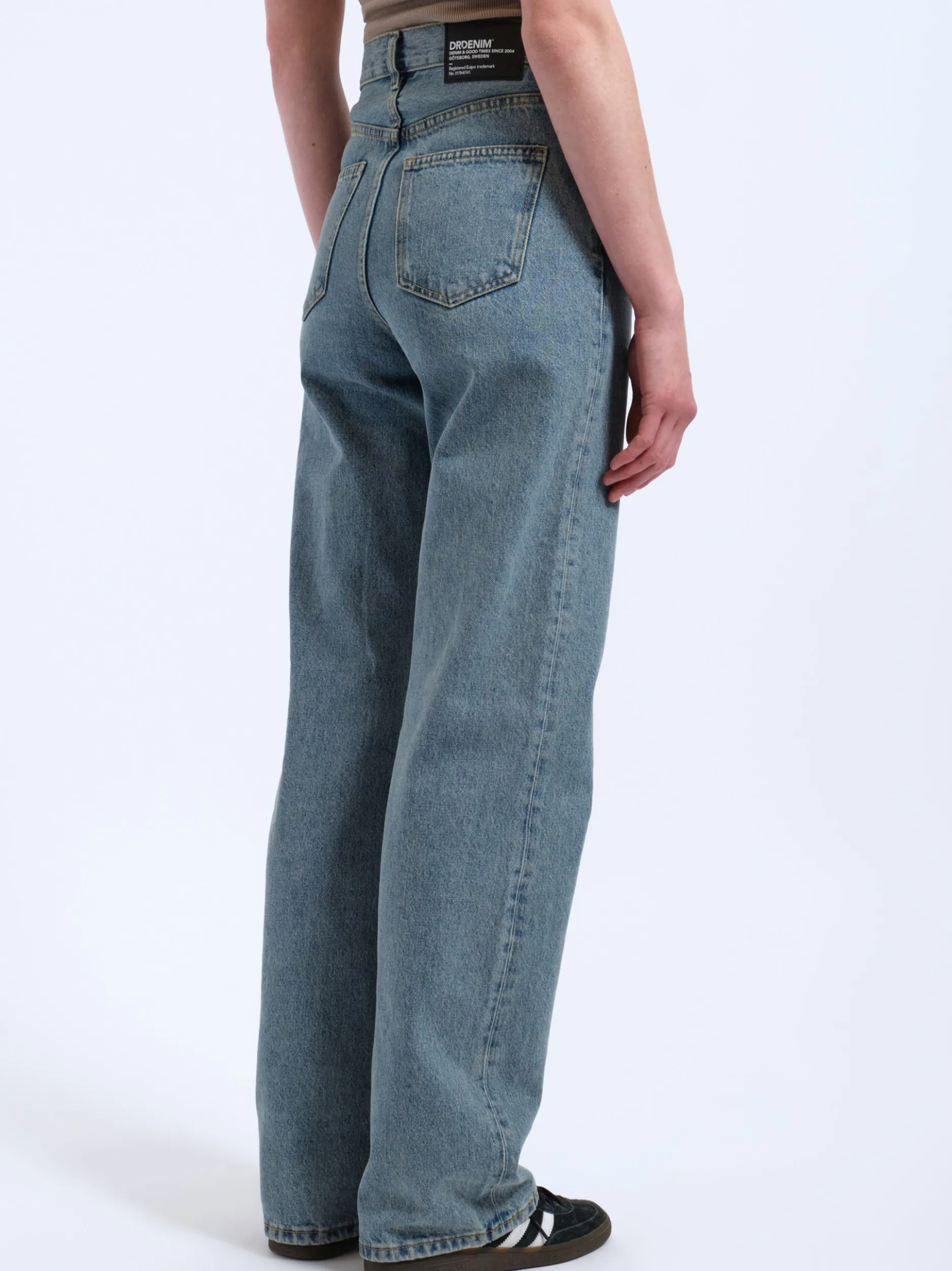 Dr. Denim Damen Jeans – Echo High Straight in light stone