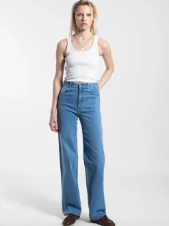 Dr. Denim Damen Jeans - Moxy High Straight in bleached