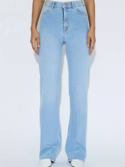 Dr. Denim Damen Jeans - Moxy High Straight in bleached