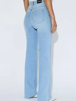 Dr. Denim Damen Jeans - Moxy High Straight in bleached