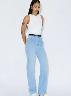 Dr. Denim Damen Jeans - Moxy High Straight in bleached