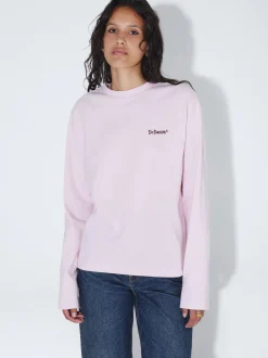Dr. Denim Damen Langarmshirt - Kath in pink