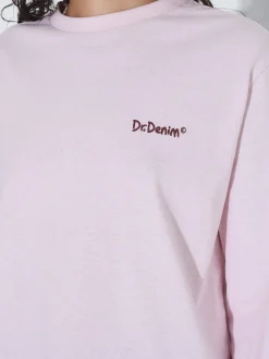 Dr. Denim Damen Langarmshirt - Kath in pink