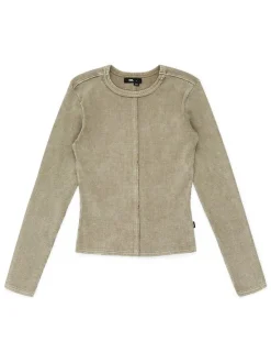 Dr. Denim Damen Langarmshirt – Stella Rib in beige
