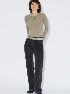 Dr. Denim Damen Langarmshirt – Stella Rib in beige