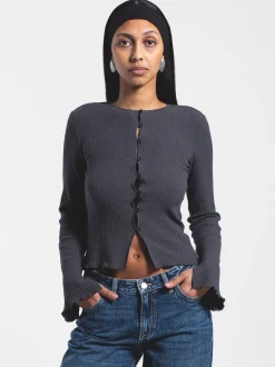 Dr. Denim Damen Strickjacke – Erica in grau