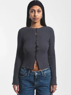 Dr. Denim Damen Strickjacke – Erica in grau
