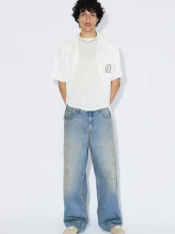 Dr. Denim Herren Jeans – Cormac Baggy Jeans in light stone