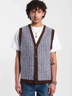Dr. Denim Unisex Strickweste - Bobby in blau