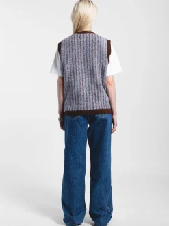 Dr. Denim Unisex Strickweste - Bobby in blau