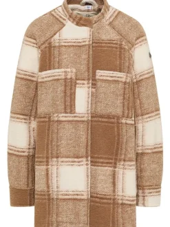 Dreimaster Damen Übergangsjacke aus Wollgemisch in camel ecru