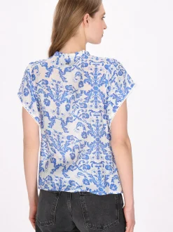 Dreimaster Damen Bluse in blau
