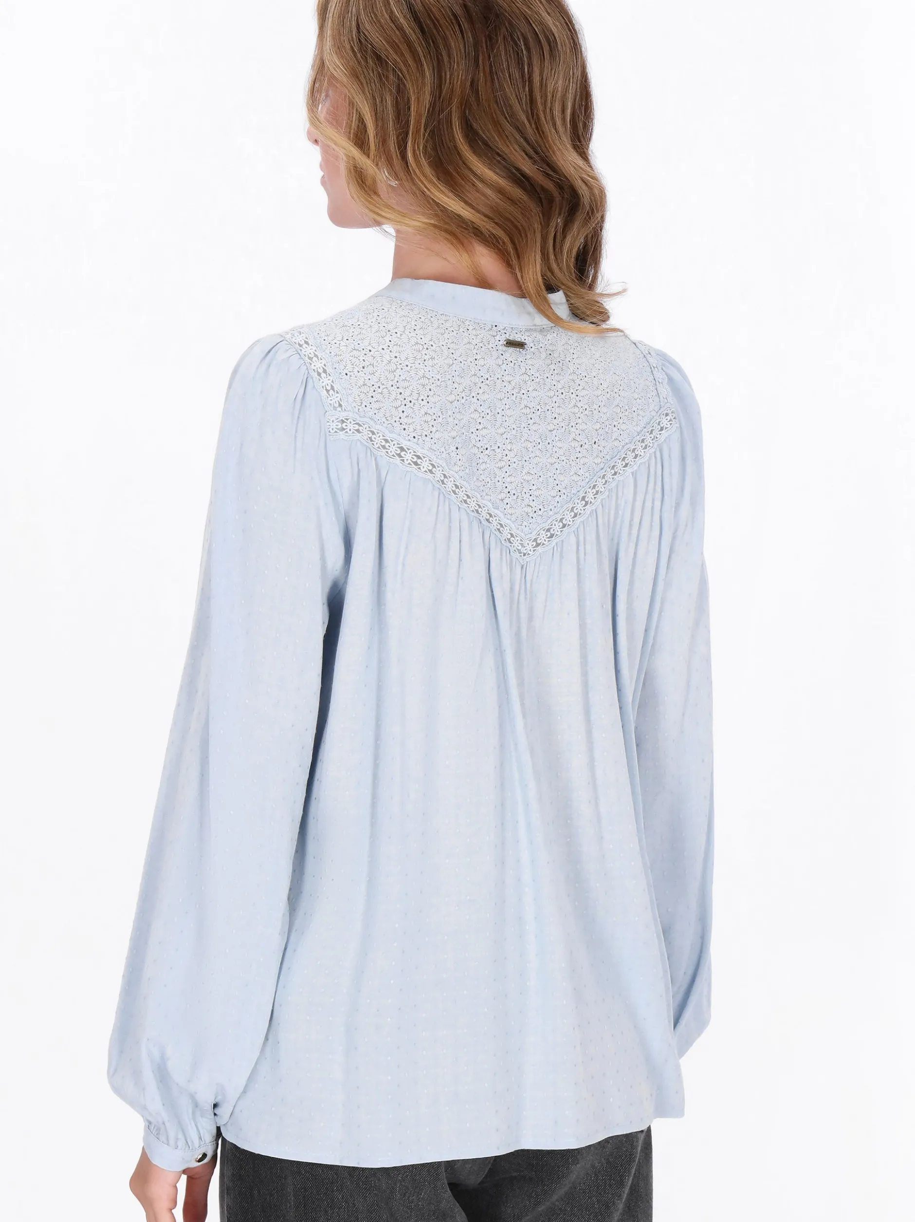 Dreimaster Damen Bluse in blau