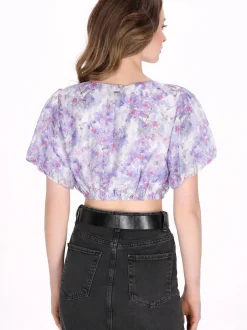Dreimaster Damen Bluse in grau - Ausschnitt: Rundhals