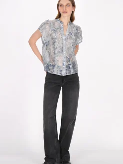 Dreimaster Damen Bluse in hellblau