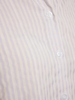 Dreimaster Damen Bluse in lila - Ausschnitt: ohne Kragen