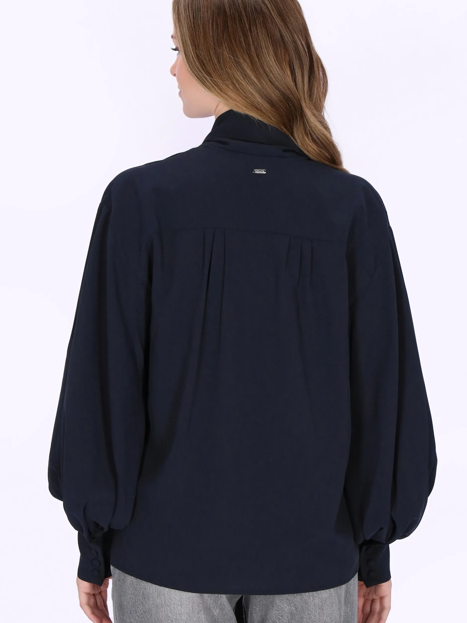 Dreimaster Damen Bluse in schwarz