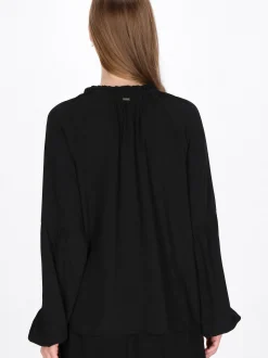 Dreimaster Damen Bluse in schwarz