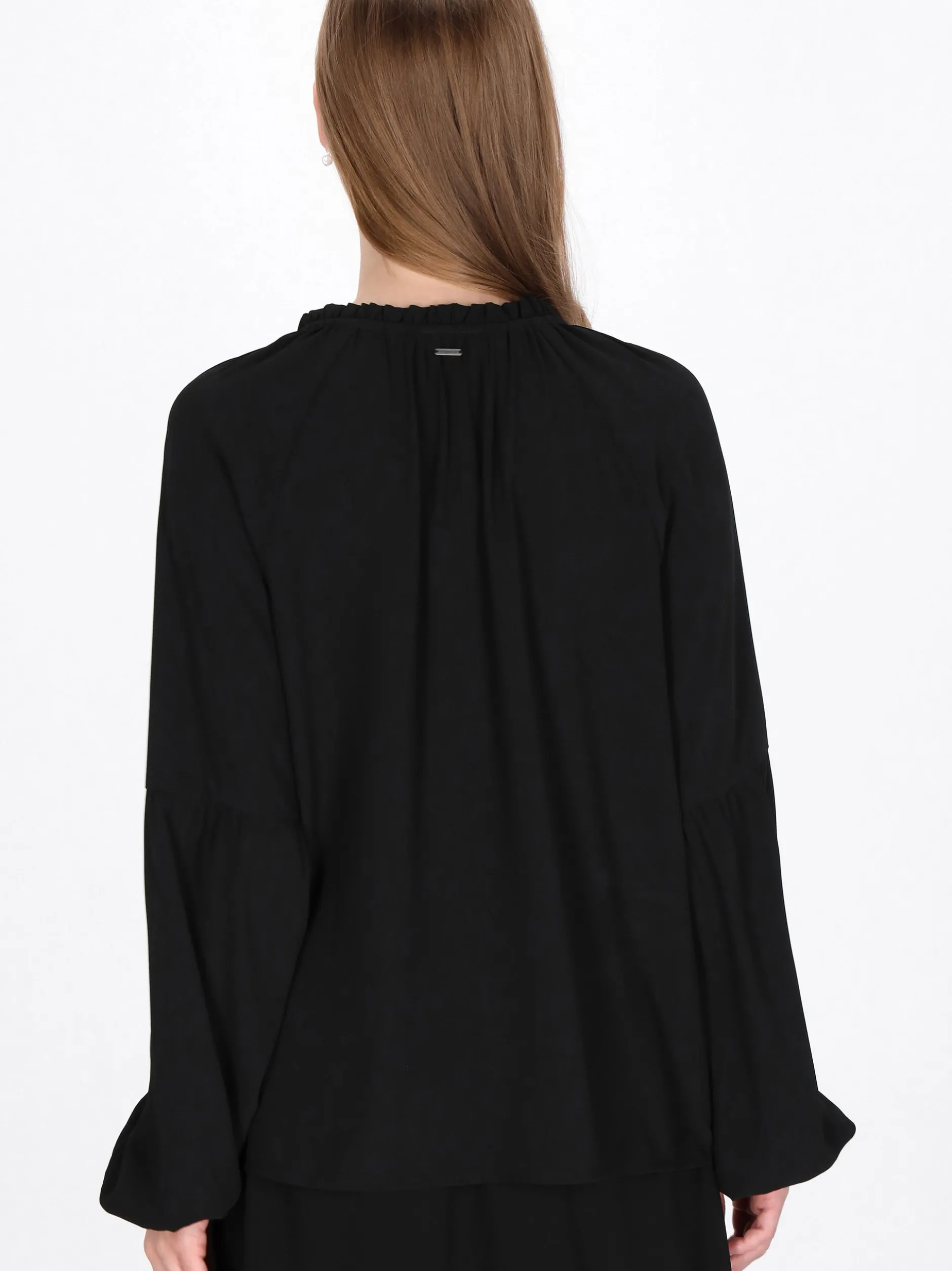 Dreimaster Damen Bluse in schwarz