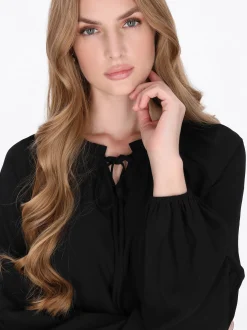 Dreimaster Damen Bluse in schwarz