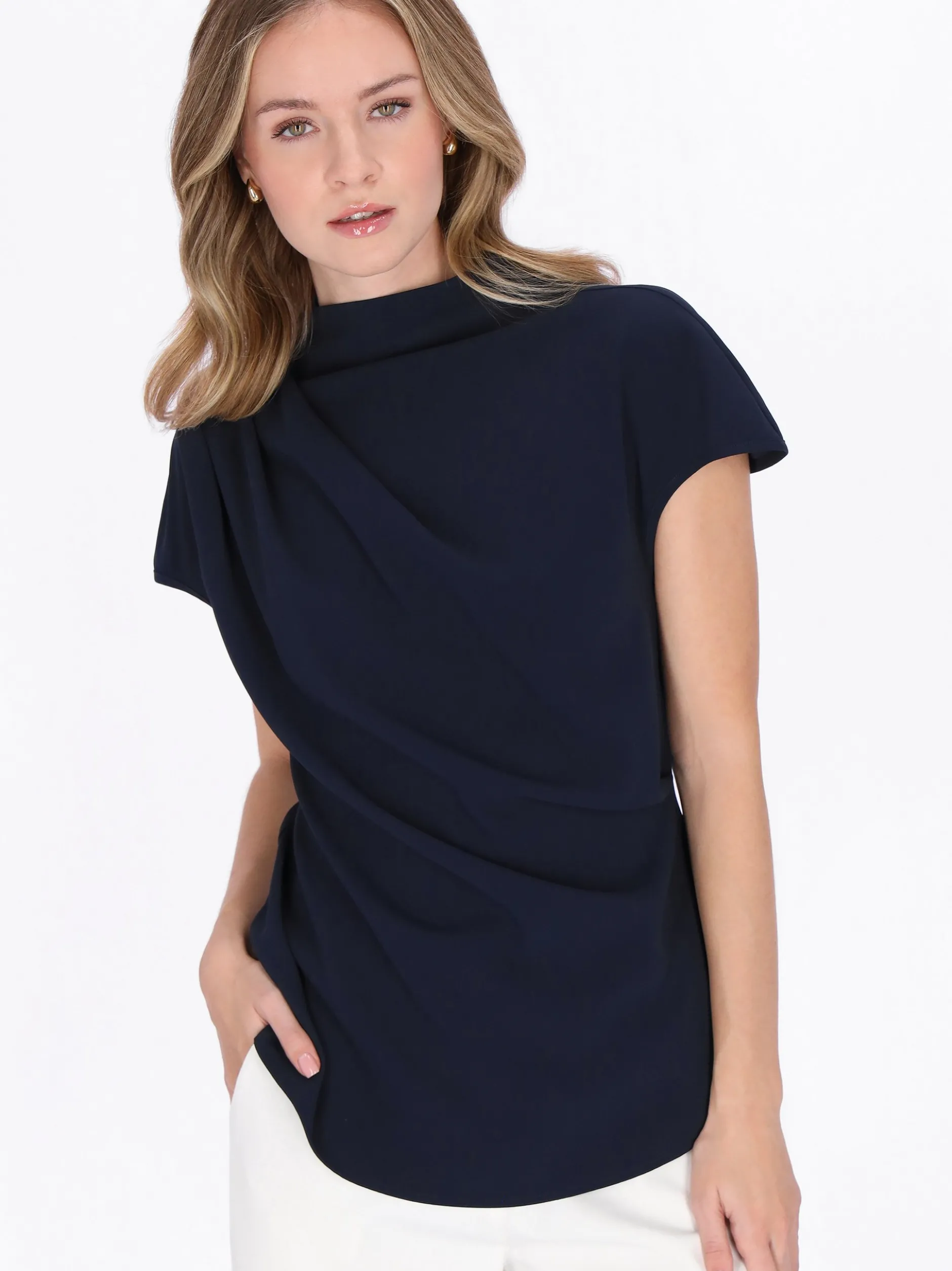 Dreimaster Damen Bluse in schwarz
